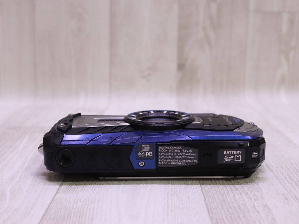 リコー RICOH WG-40W 防水デジタルカメラ ブルー リコー RICOH WG-40W