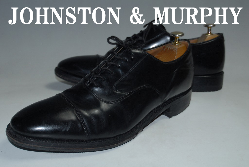 ◆DSC2870◆驚愕の2999円～完全売り切り！JOHNSTON＆MURPHY/黒/高級上質レザー仕様モデル/28.5㎝/ロー/高級上質レザー仕様モデル