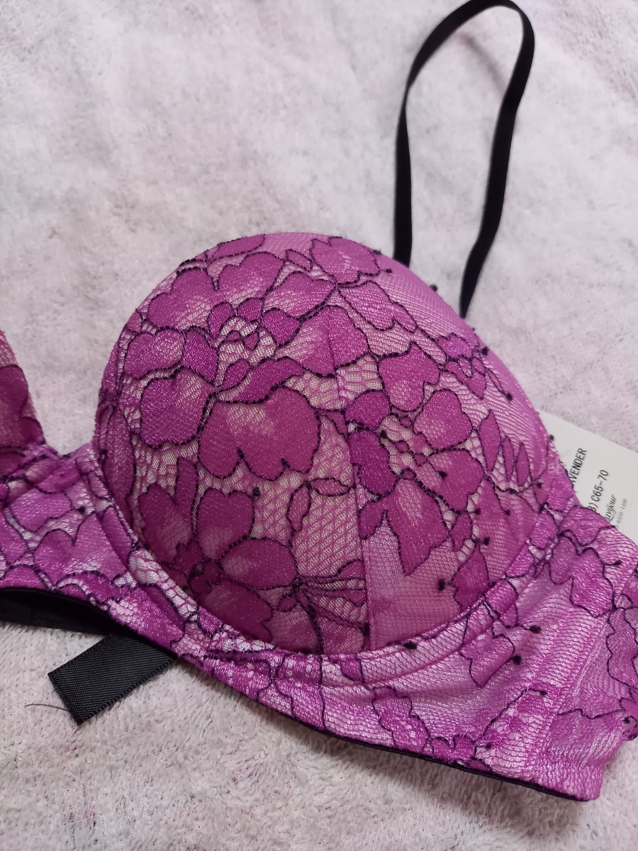Ravijour ラヴィジュール ラベンダー×花柄×黒×ブラ透けショーツ Ravijour ラヴィジュール ラベンダー×花柄×黒×ブラ透けショーツ