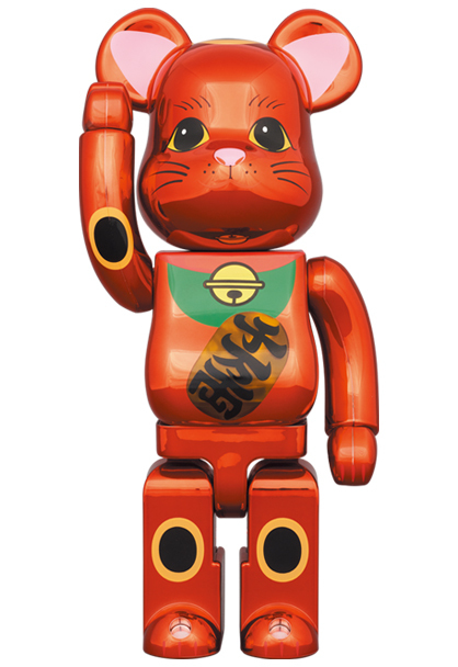 新品未開封】 BE@RBRICK 招き猫 梅金メッキ 発光 400％ メディコムトイ
