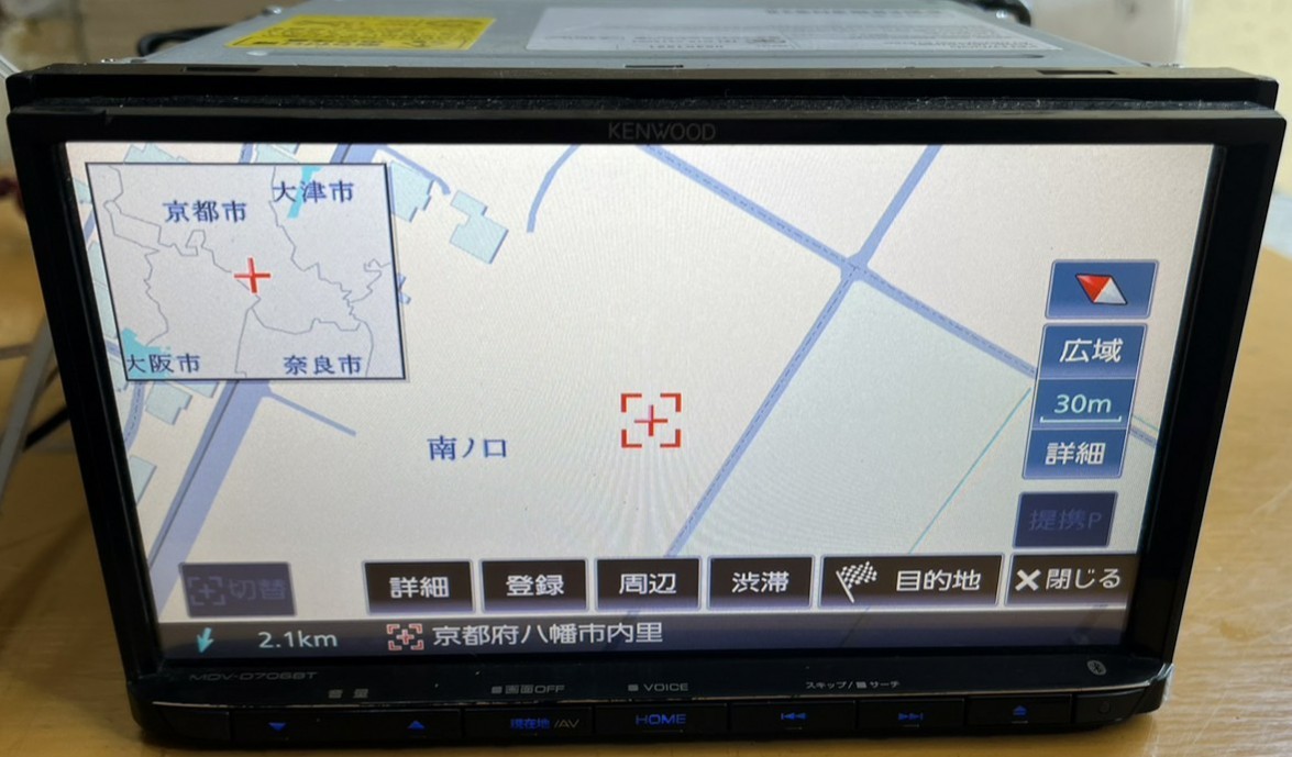 KENWOOD ケンウッド メモリーナビ MDV-D706BT 2018年地図データ MDV