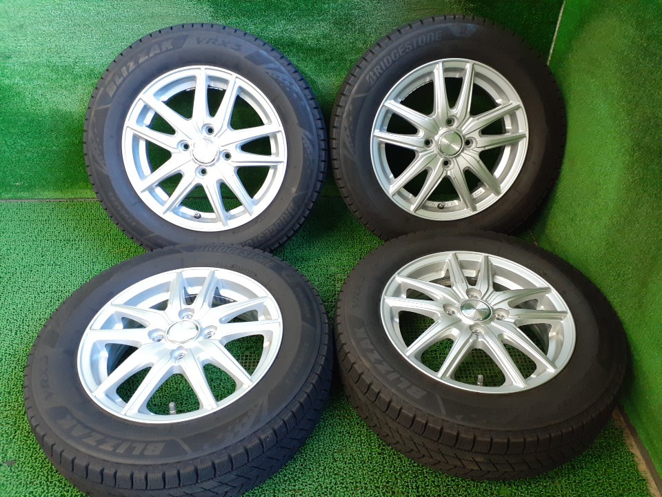 ブリヂストンVRX3 165/70R14 スタッドレス4本ホイールセット 