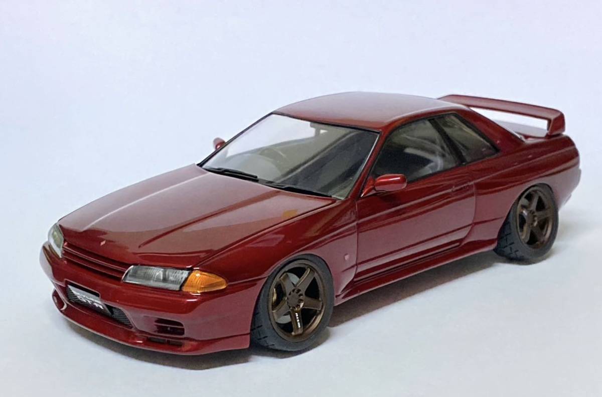 TAMIYA 1/24 NISSAN SKYLINE GT-R R32 キャンディーレッド塗装済み完成 