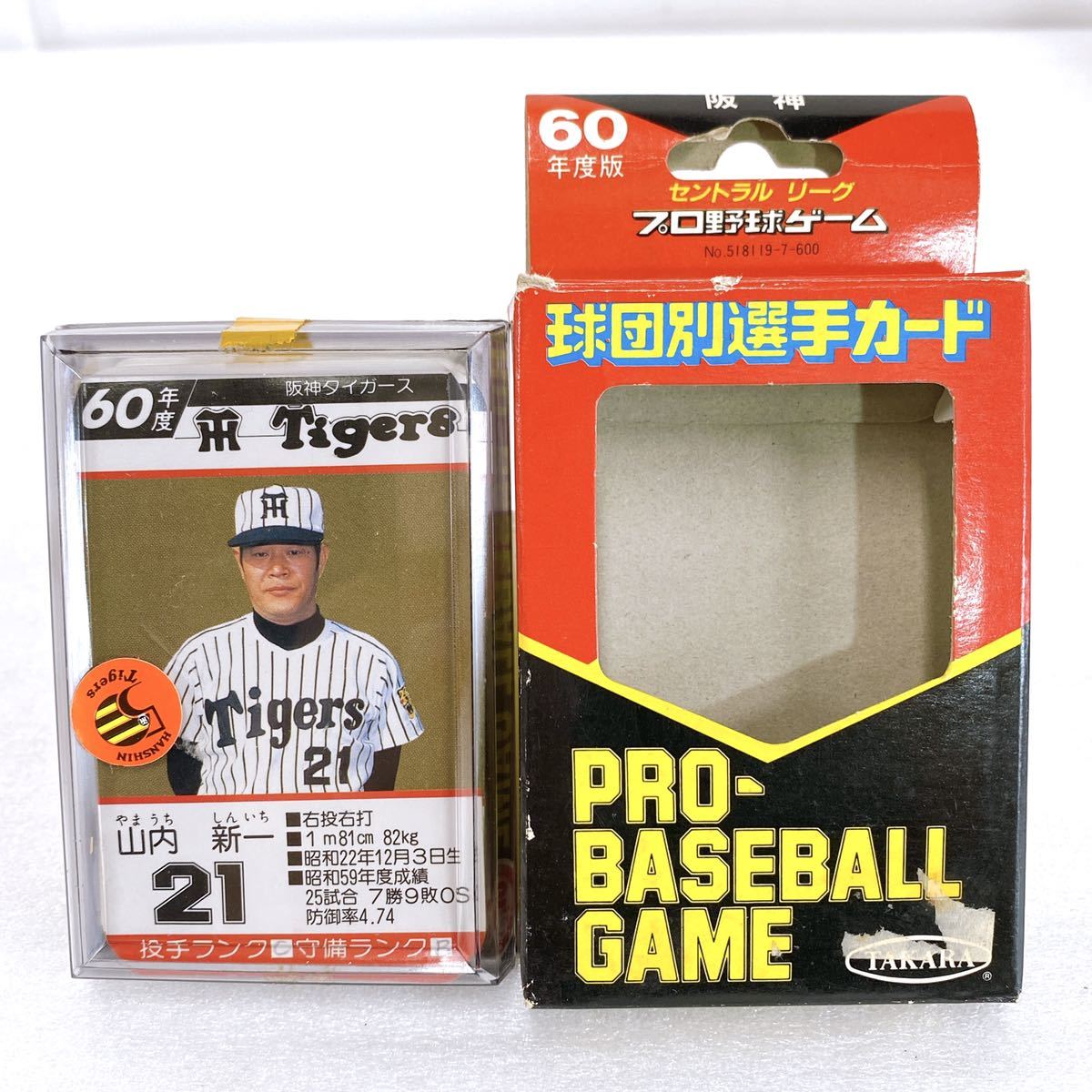 当時物 タカラ プロ野球ゲーム 球団別選手カード 4点セット 60年度 