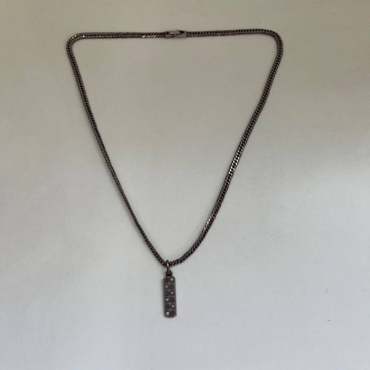 【TS0705】GⅡW32 ネックレス 喜平型 シルバーカラー 磁性無し メンズ ファッション アクセサリー コレクション 六粒 24g チェーンアクセ