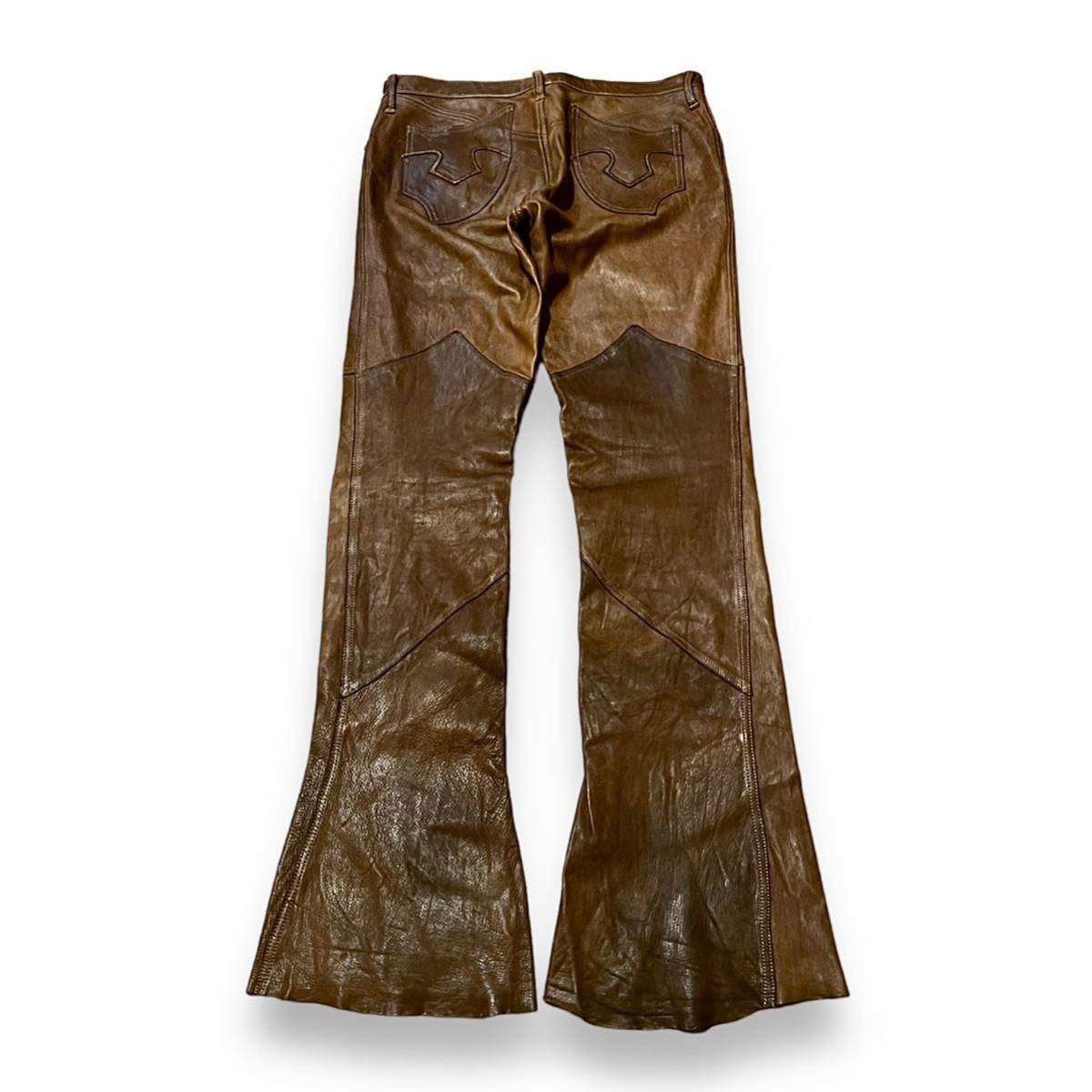 00s archive L.G.B. leather flare denim IfSixWasNine Early 00s  