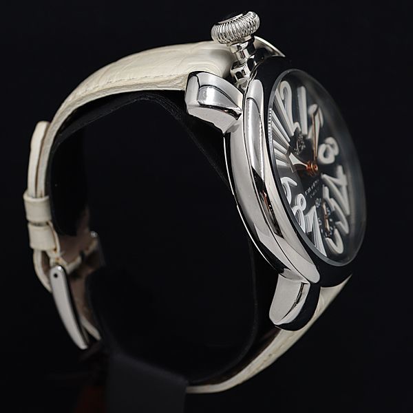 1円 保/箱付 稼働 良品 ガガミラノ マニュアーレ48MM 5010 24180 手