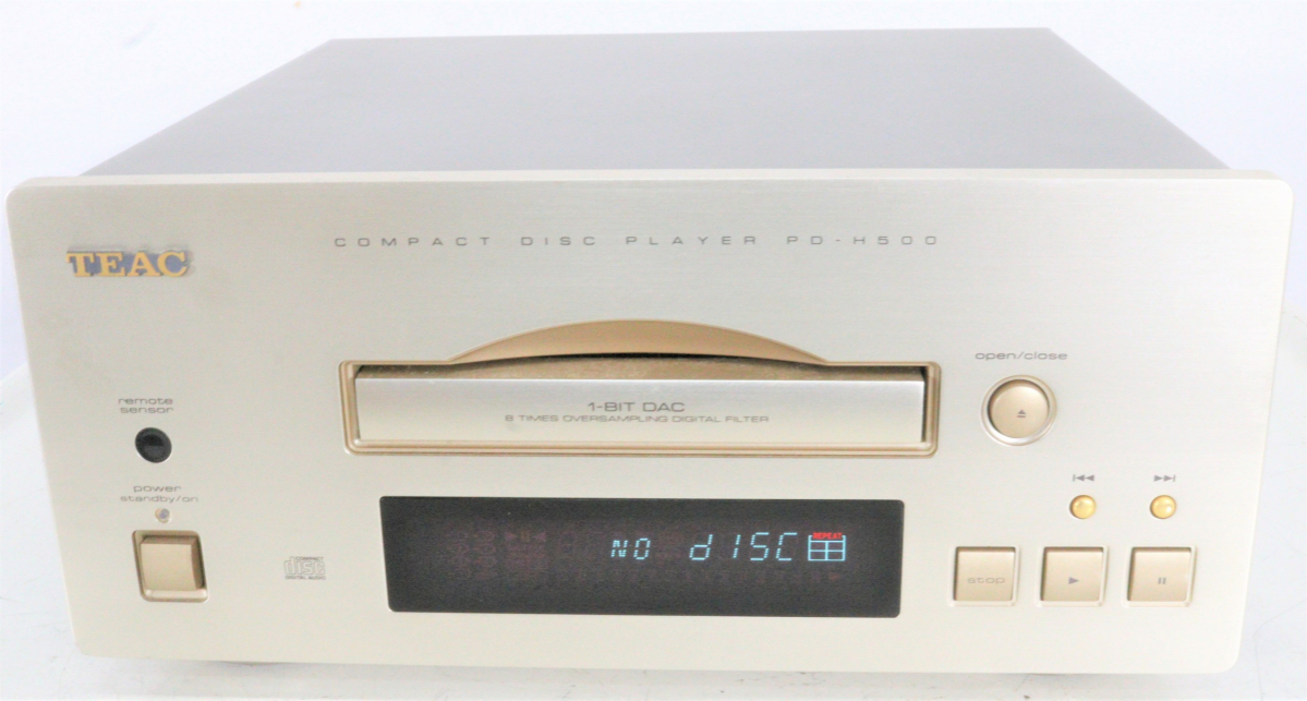 ト滝】TEAC ティアック CDプレイヤー CDデッキ PD-H500 シルバー系