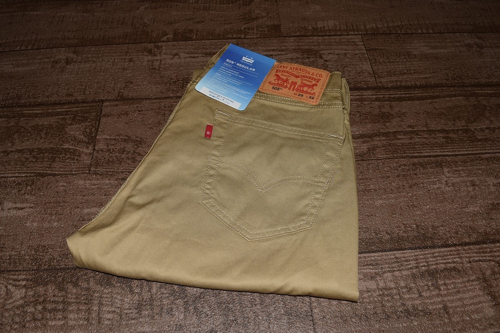 LEVI'S 505　W29　L32　レギュラー ストレッチ ストレート クール パンツ　ベージュ　通気性/速乾性