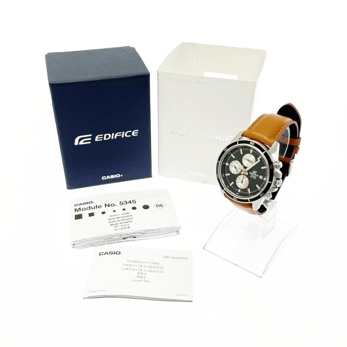 1円スタート】【箱付き・訳あり品】CASIO カシオ EFR-526 エディフィス