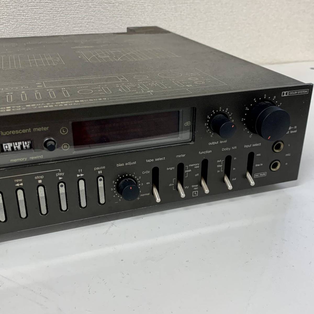 M-2】 Technics RS-M75 ステレオカセットデッキ 現状品 通電・音出しOK