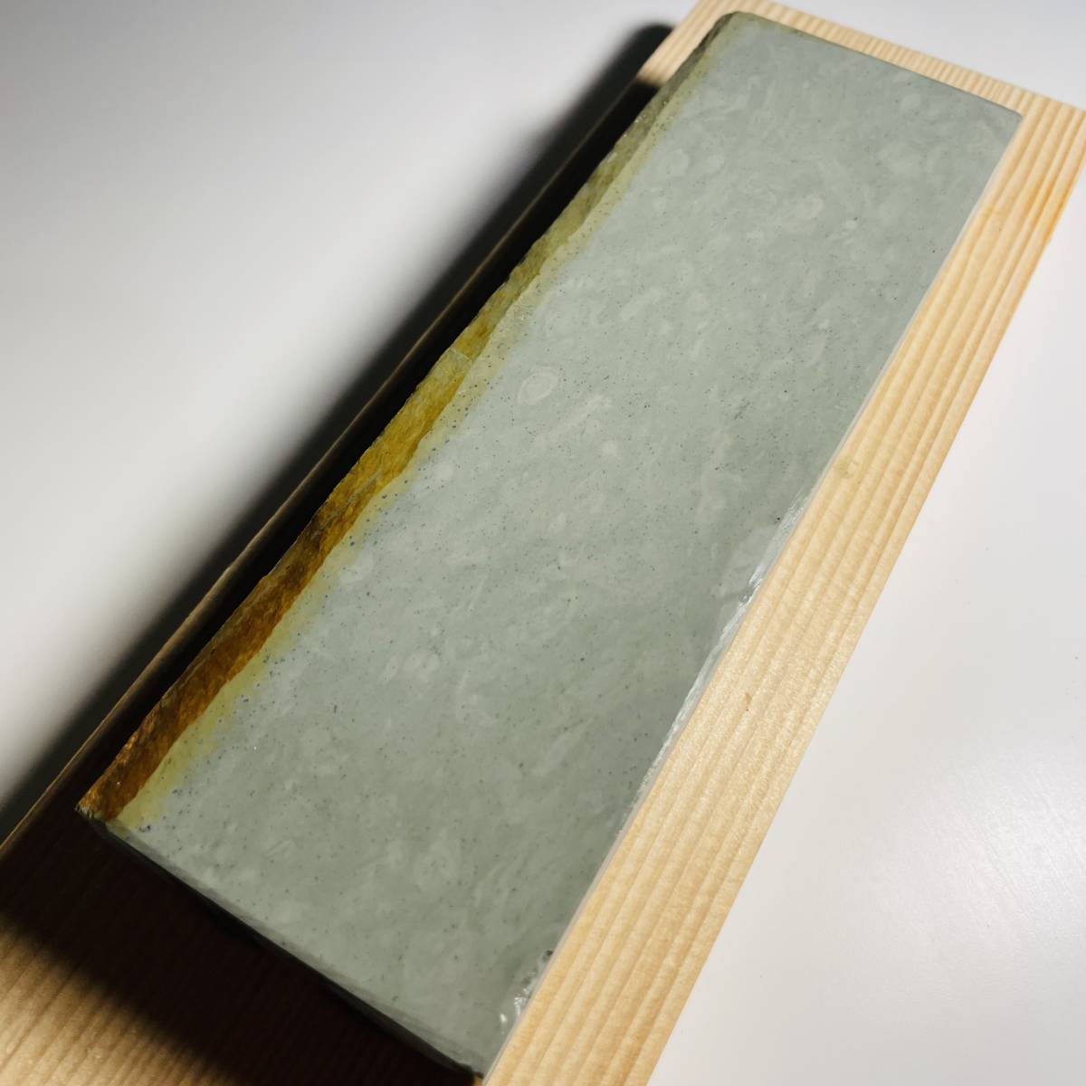 天然砥石 正本山合砥 ダマスカス水浅黄 極上品 760g 仕上げ砥石 ／ 鉋
