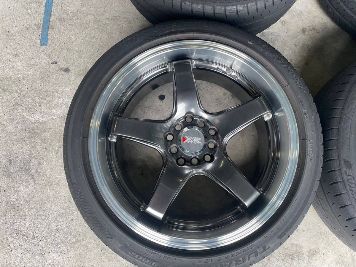 XXR 555 17インチ 8J +35 PCD114.3/100 5H 4本 タイヤセット 215/45r17 