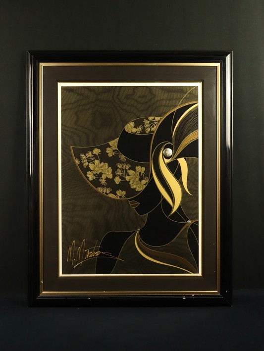 版画マーティロ・マヌキアン『優しい夜』シルクスクリーン 2596□【真