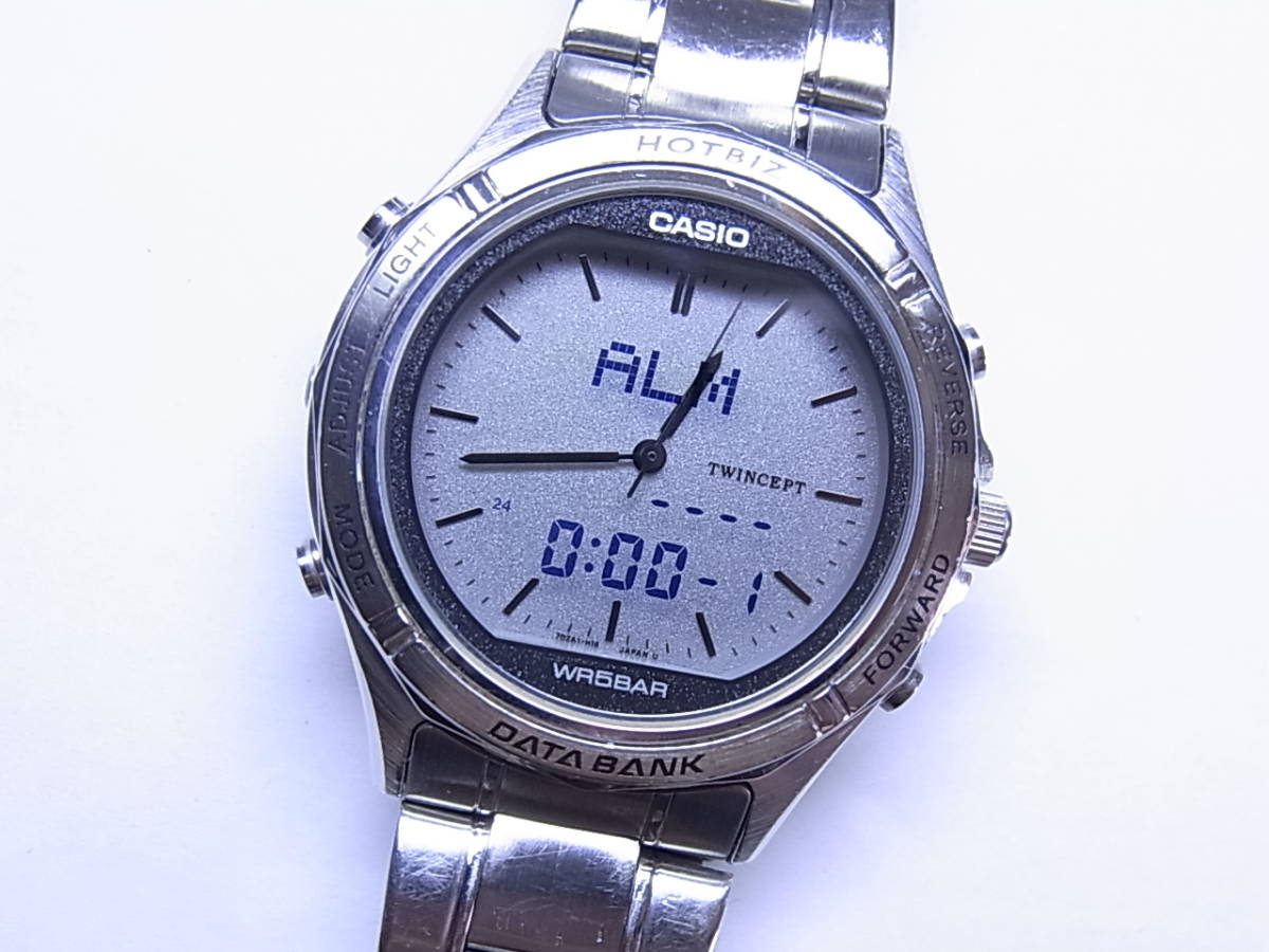 100円～良品 CASIOカシオ HOTBIZ データバンク メンズ デジアナ
