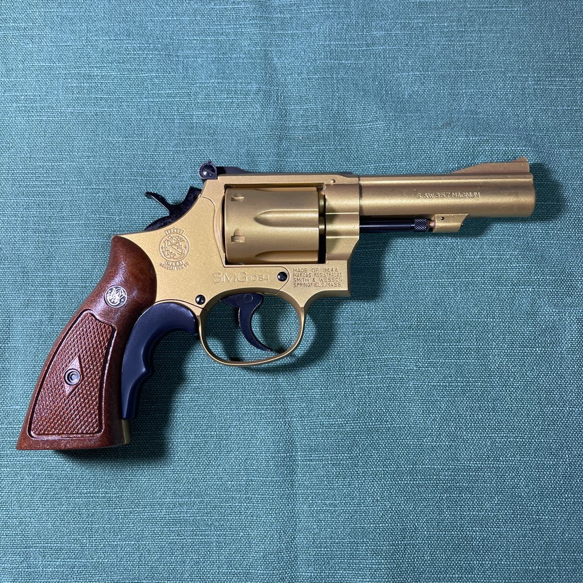 コクサイ S&W M19 コンバットマグナム 4インチ 金色塗装 未発火 美 