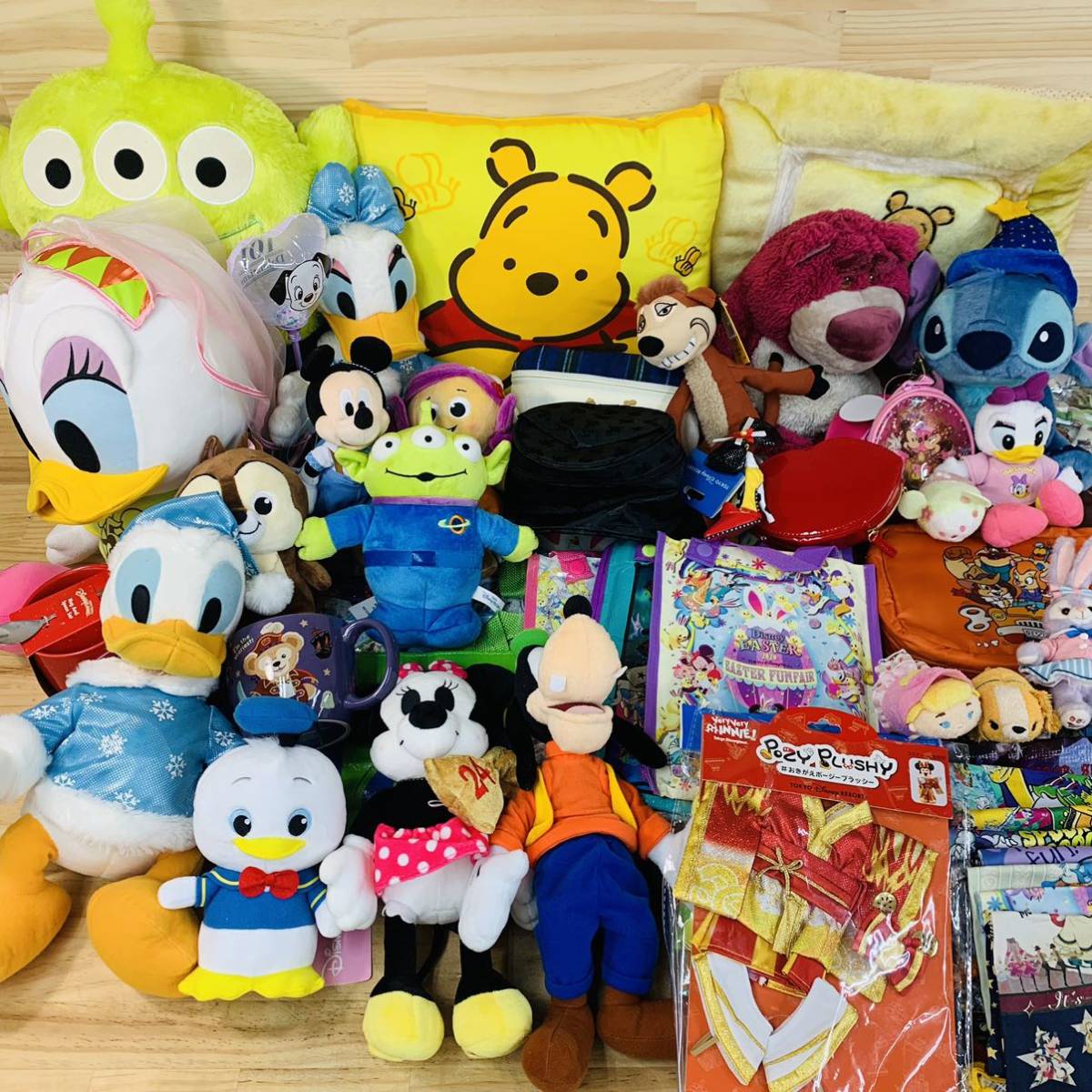 XX24176 まとめ売り ディズニー Disney グッズ ぬいぐるみ バッグ ミッキー ドナルド リトルグリーンメン