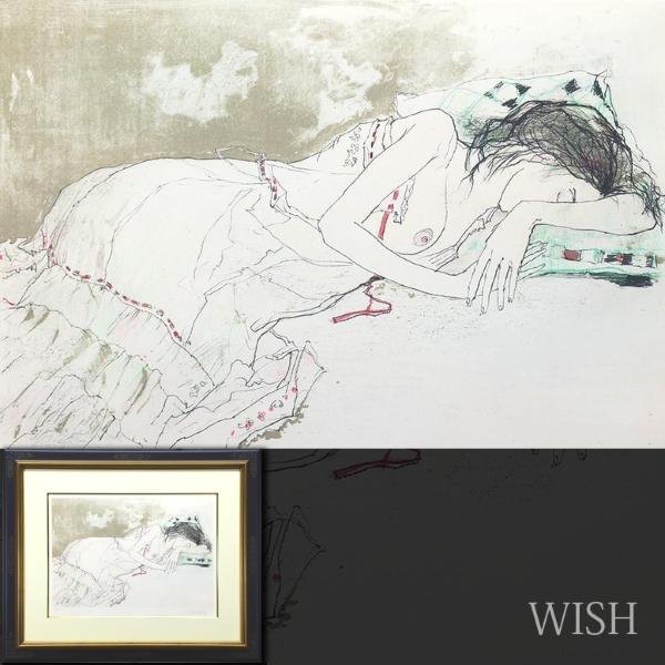 真作】【WISH】ジャン・ジャンセン Jean Jansem「眠り」リトグラフ 8号