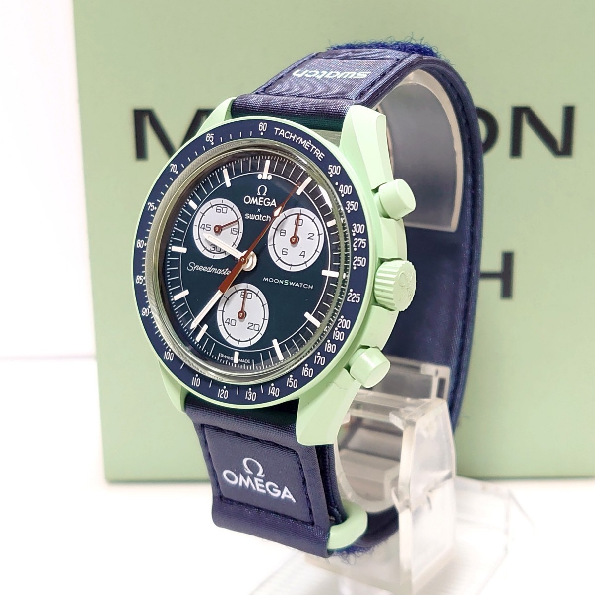 未使用 正規品 OMEGA SWATCH オメガ スピードマスター クロノグラフ 