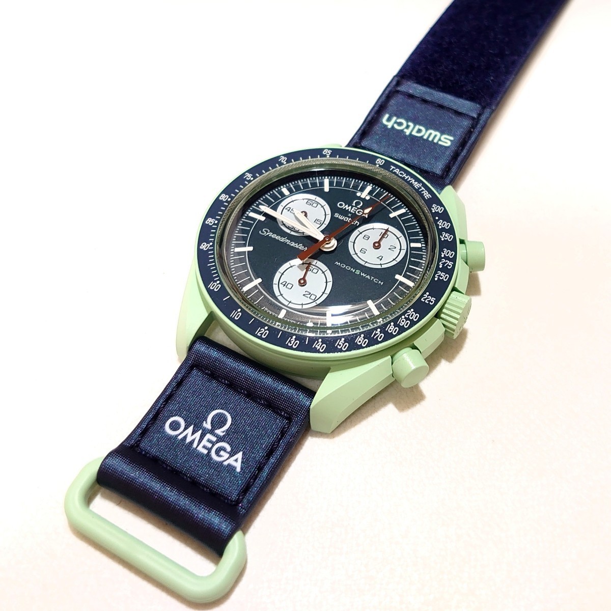 未使用 正規品 OMEGA SWATCH オメガ スピードマスター クロノグラフ 