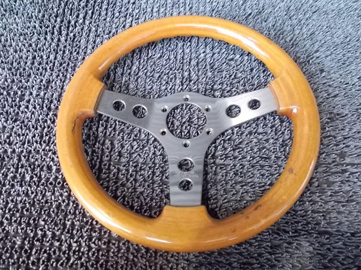 ☆ OBA オバ ステアリングホイール ハンドル ウッド 35cm 旧車 当時物