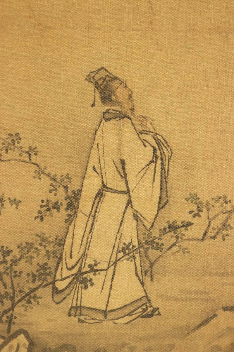 2568 真作 馬遠 山徑春行図 二玄社 工芸印刷 巻子 中国美術 掛軸の入札