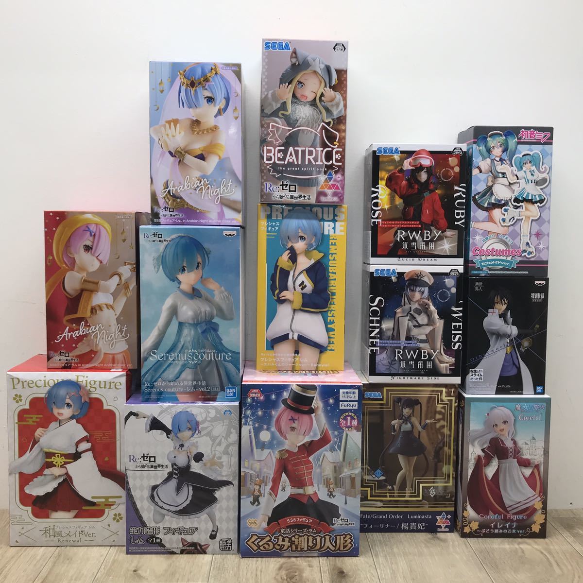 フィギュア まとめ売り プライズ 初音ミク レム ラム 初音ミク