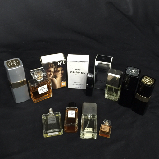 シャネル No.19 パルファム 7.5ml 保存箱付き 他 エゴイストプラチナム / No.5 / アンテウス 等 香水 まとめ セット