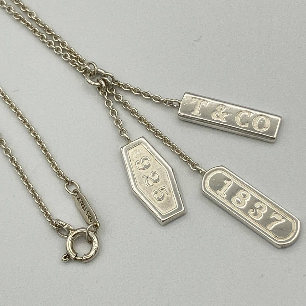 ☆ 1円 希少品 ティファニー 3連 1837 エレメント ネックレス トリプル 
