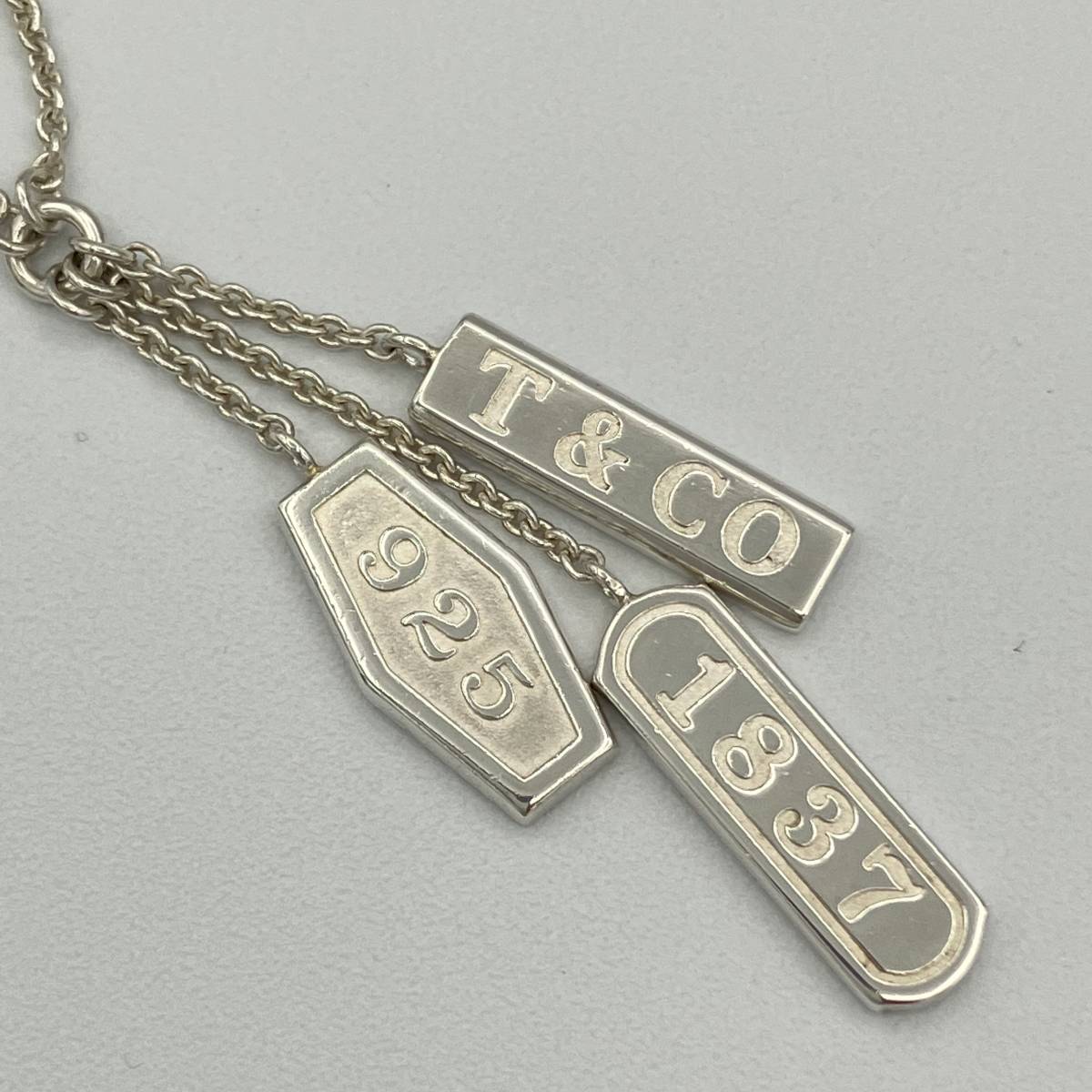 ☆ 1円 希少品 ティファニー 3連 1837 エレメント ネックレス トリプル 