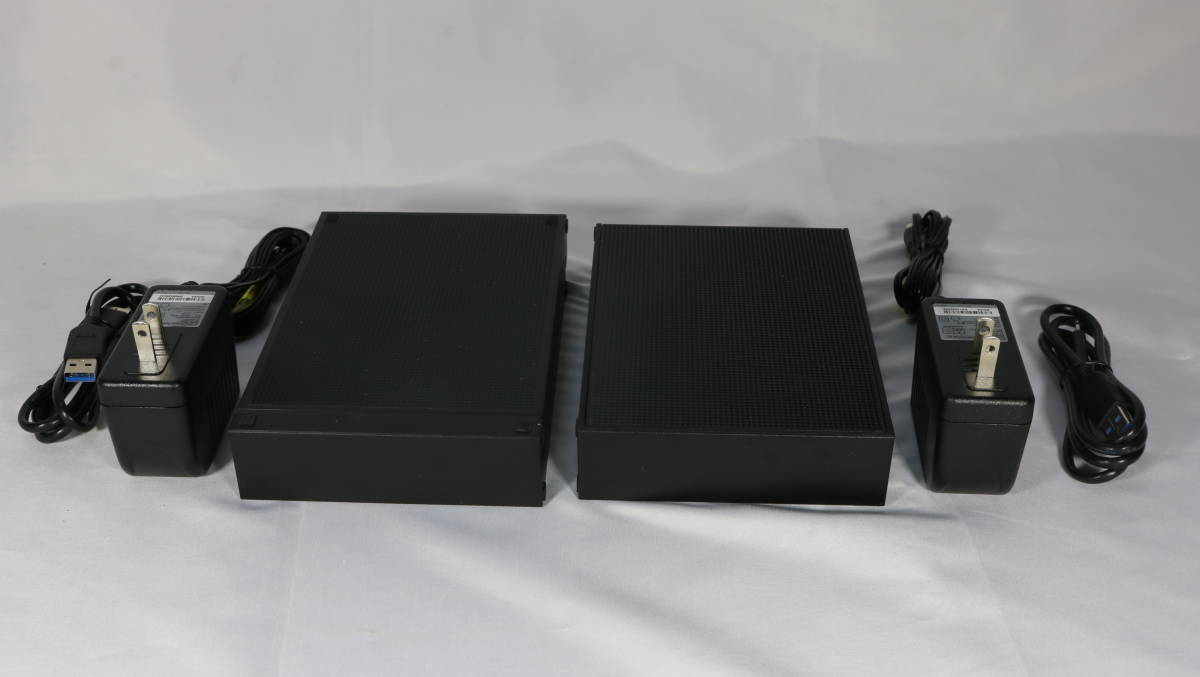 2台セット　外付けハードディスク　3TB×2台　I・O DATA　USB3.1 (Gen1)/3.0/2.0 対応　HDCZ-UTL4KB　HDD中身3TB　動作品