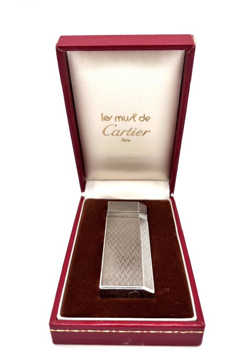 箱・ケースあり】カルティエ Cartier 甘く ガスライター シルバー