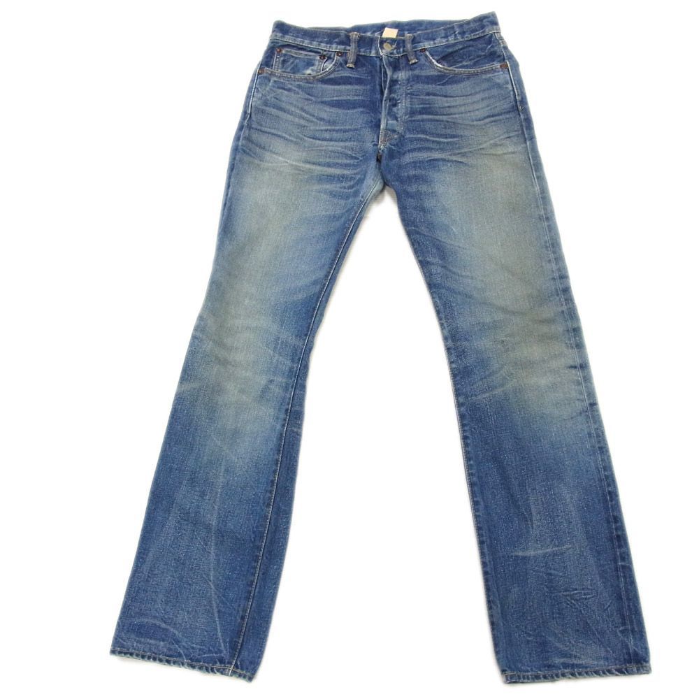USA製●RRL ダブルアールエル デニムパンツ ジーンズ ダメージ加工 インディゴ 濃紺 メンズ 30 Ralph Lauren ダブルRL 41381 セルビッチ