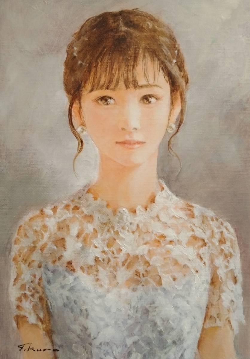 真作　オリジナル　限定一点物　デジタルアート　油彩画 人物画 アンティーク調 黒川達也 真作「シュクル」油彩SM 師・宮永岳彦(人物画)｜売買された