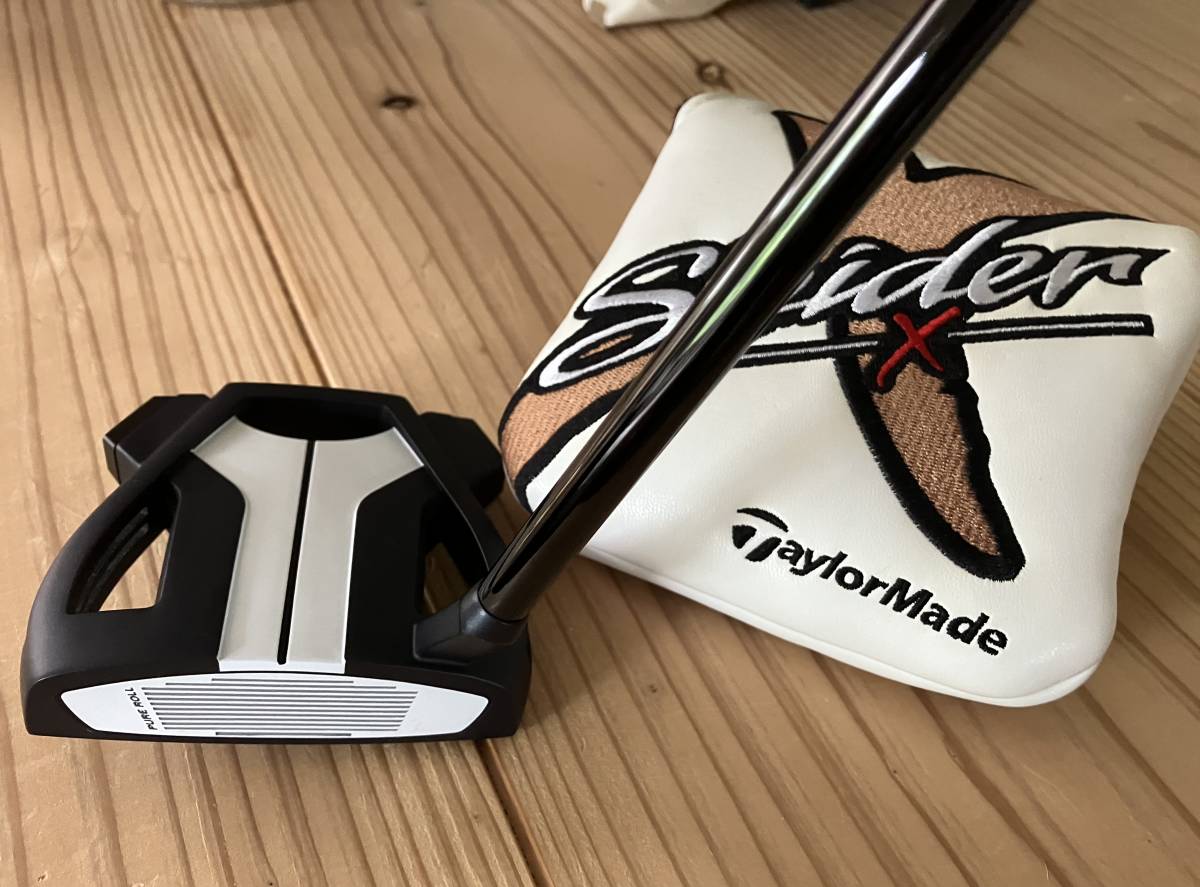【超美品】テーラーメイド SPIDER スパイダー X ブルーホワイト スモールスラント (33.25インチ実測値)