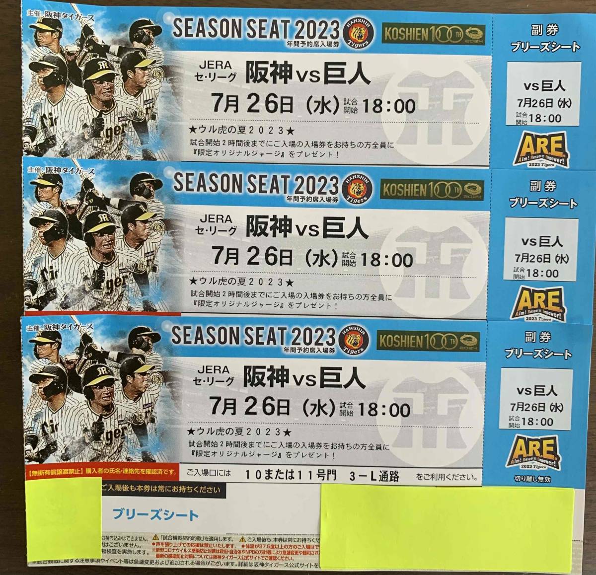5月25日阪神VS巨人 愉し ブリーズシート