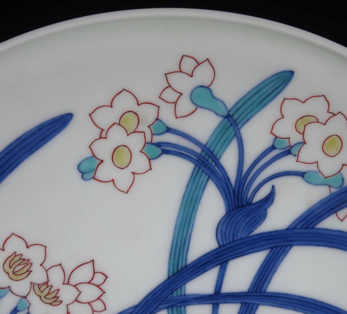 SAKURAYA】希少な本人作品【色鍋島色絵錦図額皿/人間国宝 今泉今右衛門