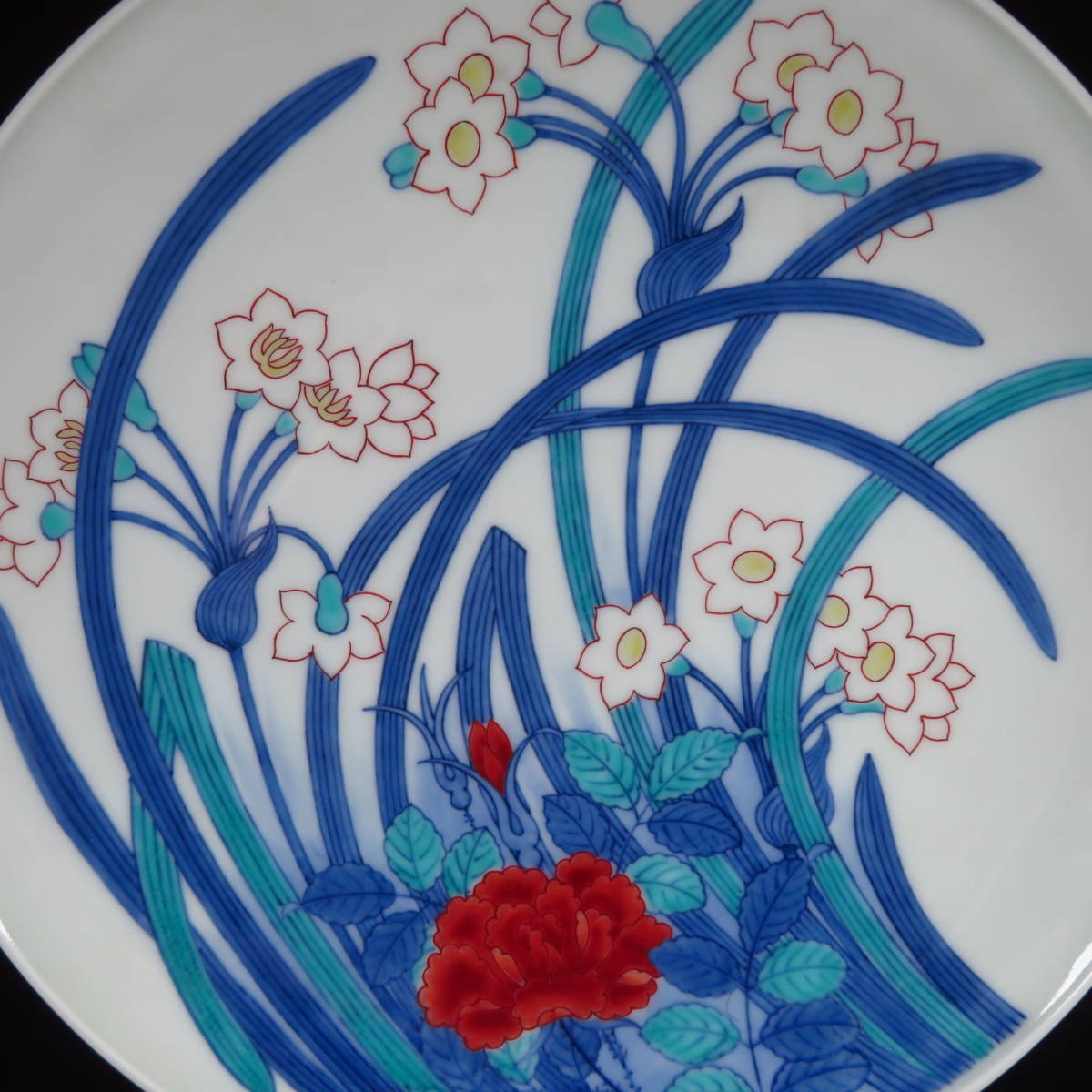 SAKURAYA】希少な本人作品【色鍋島色絵錦図額皿/人間国宝 今泉今右衛門