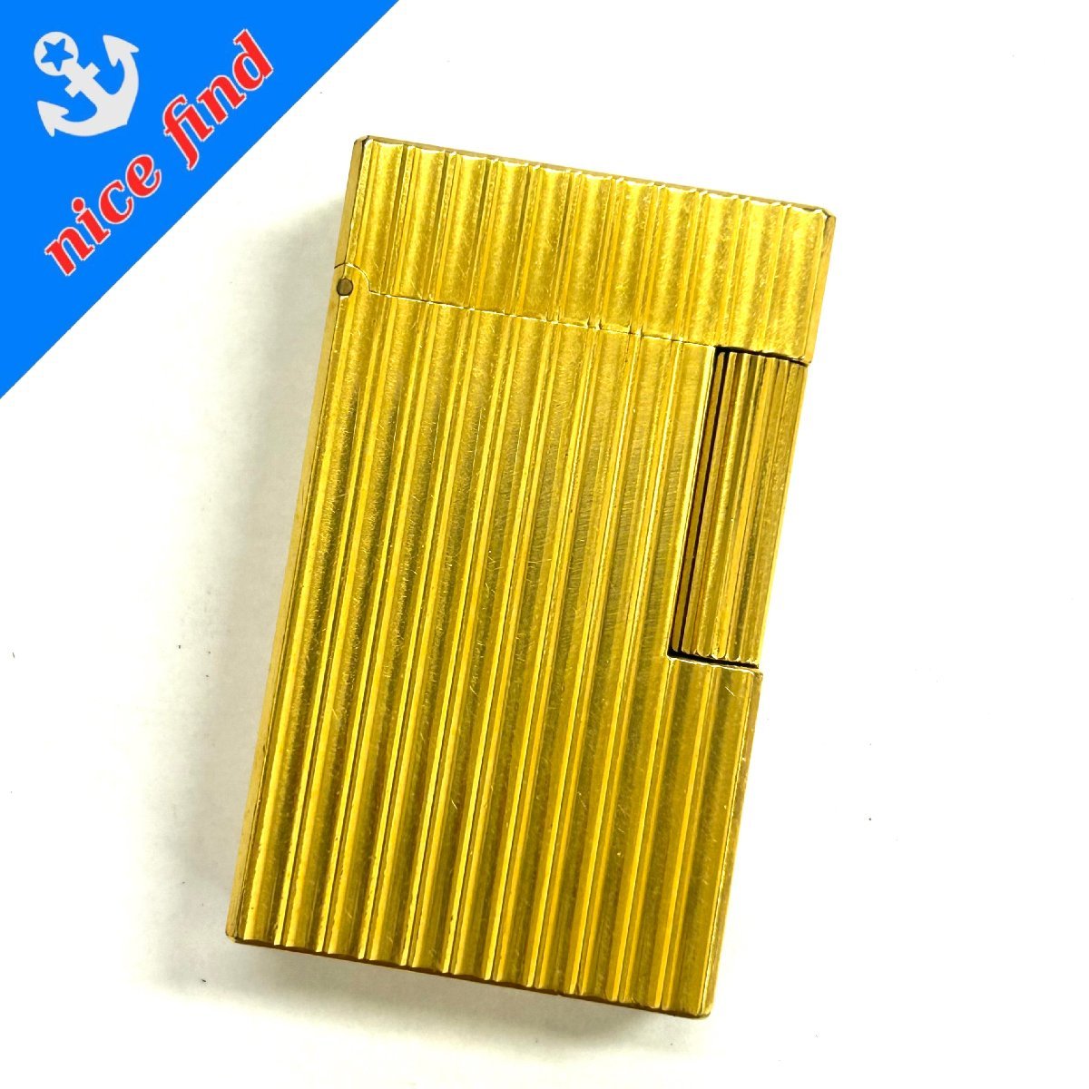 ◆デュポン S.T Dupont◆ローラー式 ライン1 ガスライター ライター ゴールド 喫煙具 タバコ 着火未確認 デュポン ライン1 ローラー式