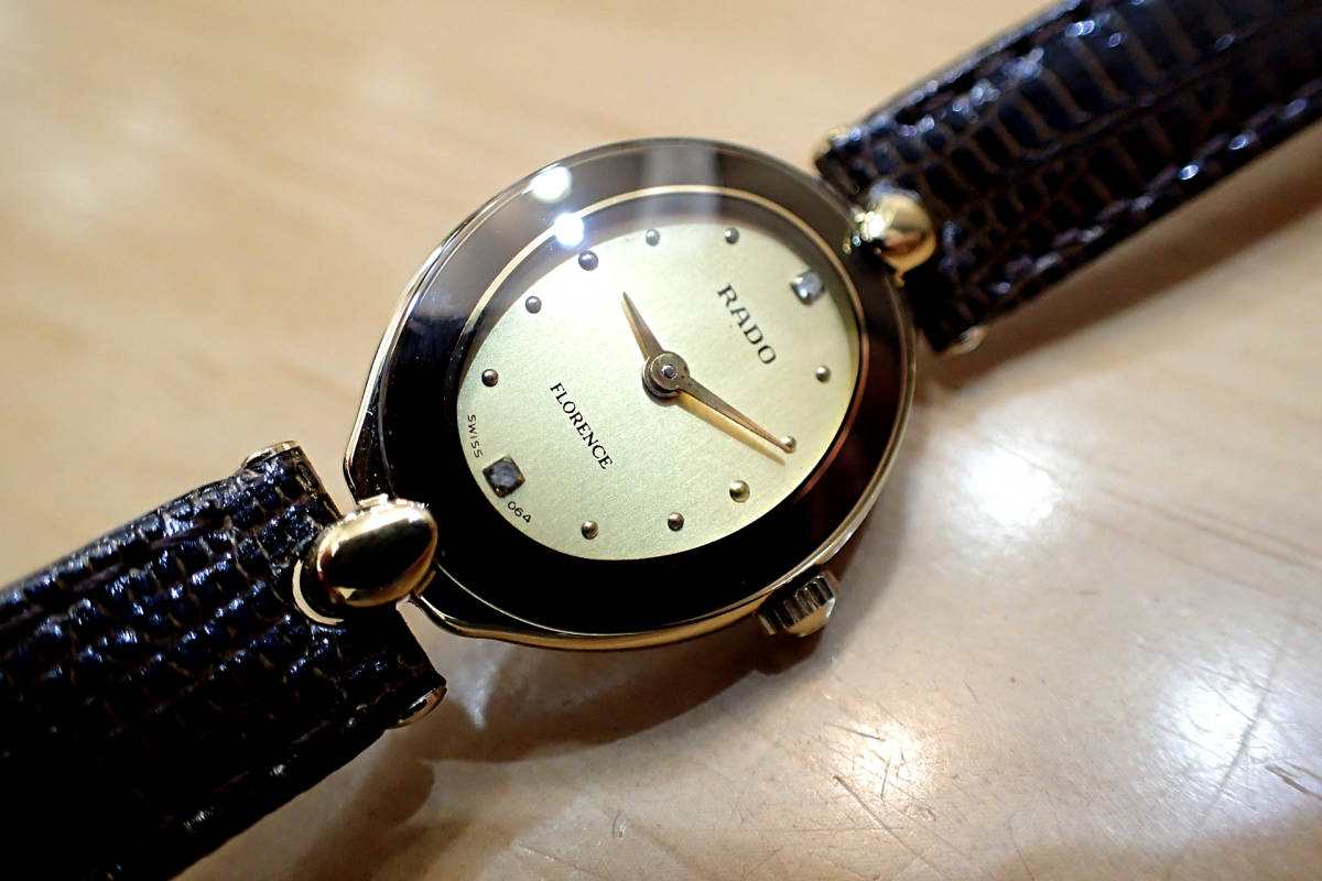 美品/保護シール付き ◇RADO/ラドー フローレンス ◇153.3650.2 コンビ  