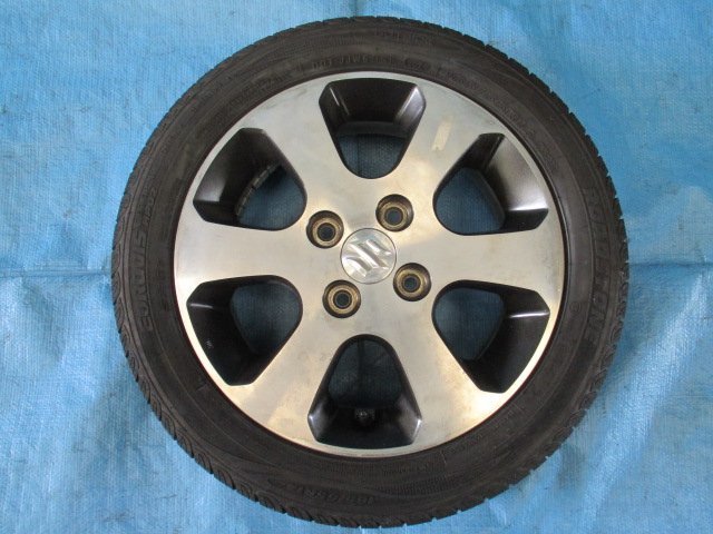 ※1本※22年 8分山タイヤ●ワゴンR MH22S●スズキ純正 タイヤ付アルミホイール●165/55R14●14×4.5J +50●ハブ径54●4穴 PCD100●中古