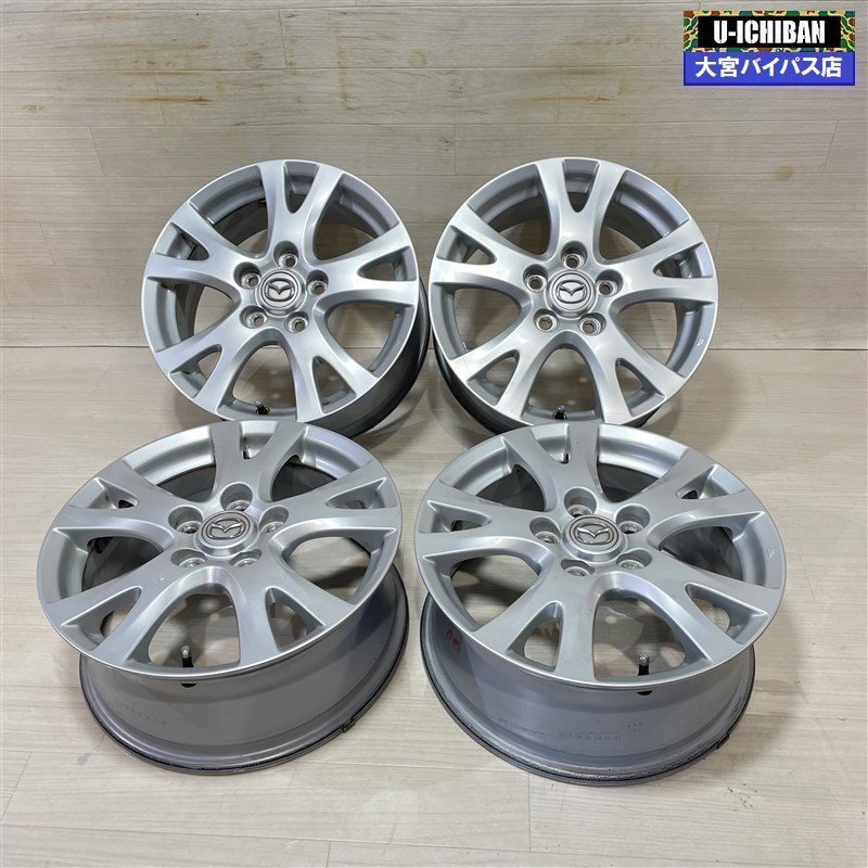 アテンザ アクセラ 等 マツダ アテンザ 純正 6.5-16+55 5H114.3 16インチ ホイール 4本セット 冬用ホイールとしても ○004