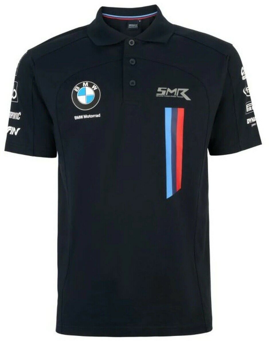 【BMW motorrad】World Super Bike オフィシャル ポロシャツ 紺色【M】希少　綿（検：WSBK motoGP Super Bike BMW S1000RR TOM SYKES ） Super Bike BMW kawasaki monsterenergy 2024年ワールドスーパーバイク