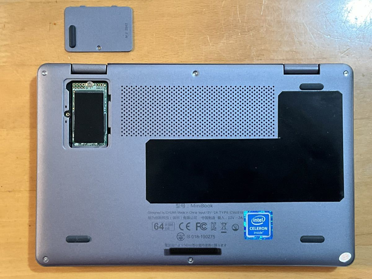 8インチUMPC CHUWI MiniBook CPU J4125 6G RAM+128GROM＋512GSSD拡張+ 