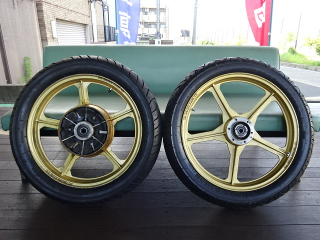 4235 当時物 カワサキ Z1/Z2 OZレーシング ホイールセット 社外 車検非 