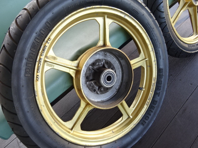 4235 当時物 カワサキ Z1/Z2 OZレーシング ホイールセット 社外 車検非 