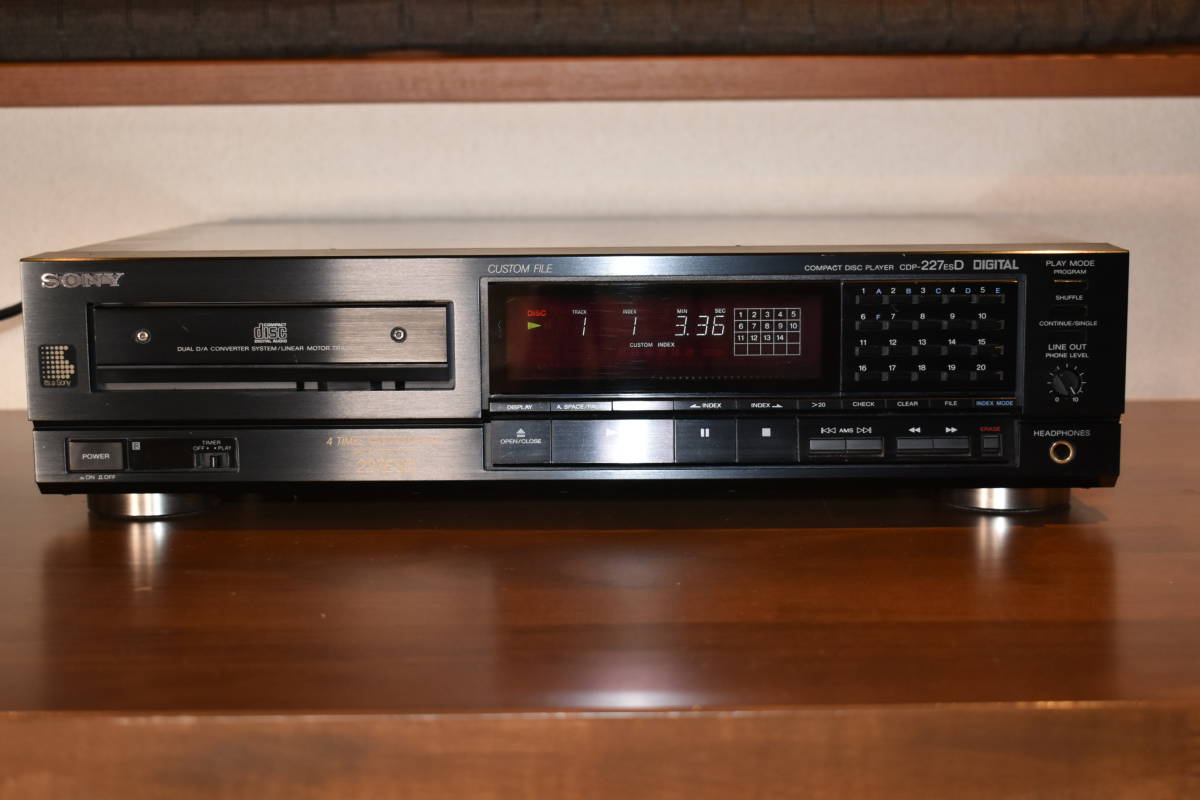 メンテナンス品 ベルト交換済み SONY CDプレイヤー CDP-227ESD メンテナンス品 ベルト交換済み SONY CDプレイヤー CDP-227ESD