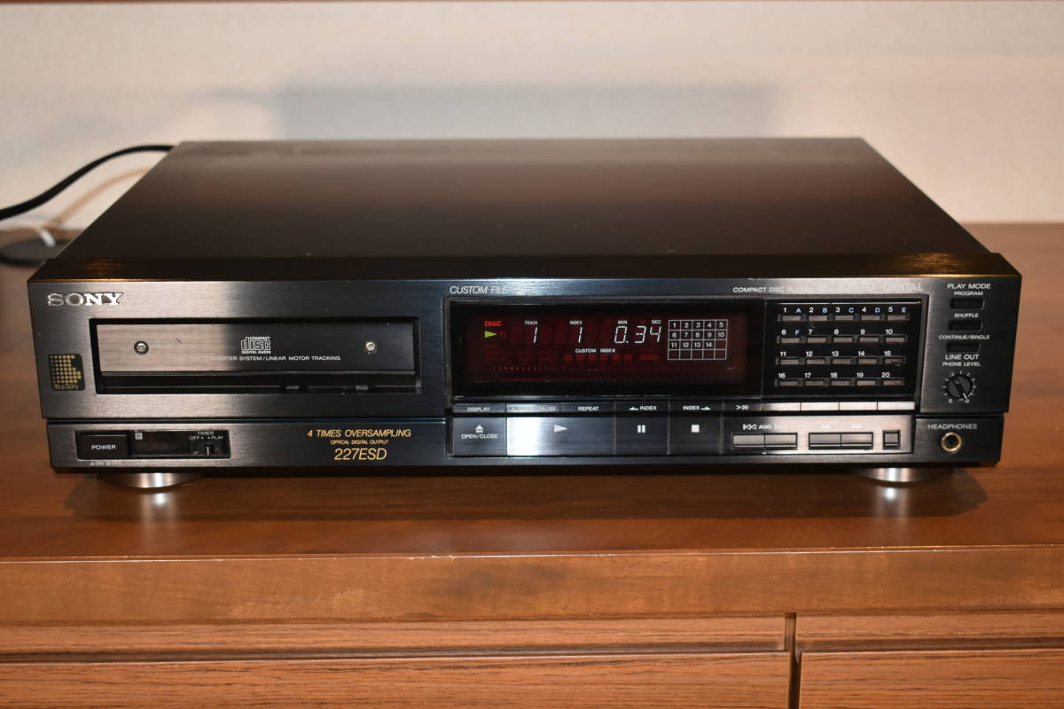 メンテナンス品 ベルト交換済み SONY CDプレイヤー CDP-227ESD メンテナンス品 ベルト交換済み SONY CDプレイヤー CDP-227ESD