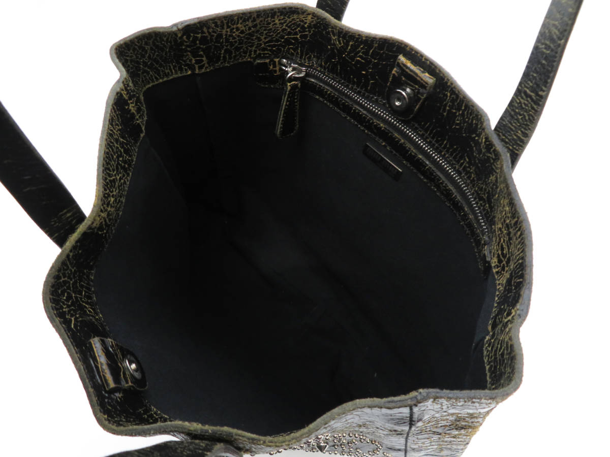 10824 美品 miu miu ミュウミュウ スタッズ 花柄 フラワー模様 