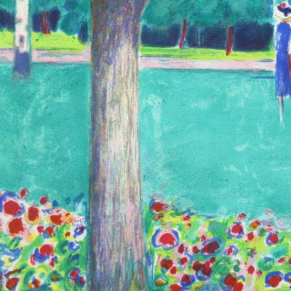 真作】【WISH】カシニョール Jean-Pierre Cassigneul「赤い肘掛け椅子